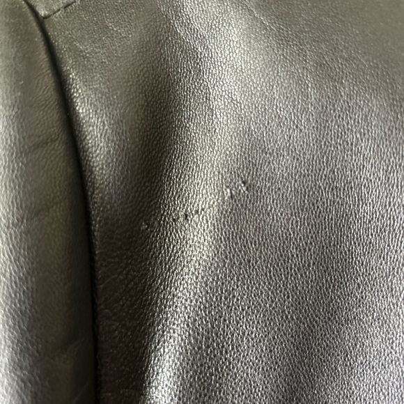 Jones New York black leather bomber jacket, size L - Picture 3 of 3